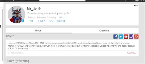 Roblox Profile Bios