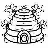 Beehive And Flowers coloring page  Download Print Or Color Online For sketch template