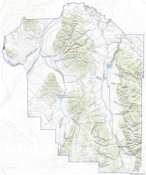 Map of Madison County, Montana - Thong Thai Real