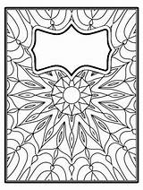 4 Mandala Binder Covers And Spines Back To School Coloring  sketch template