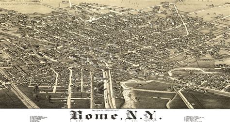 Amazing old map of Rome, New York from 1886 - KNOWOL