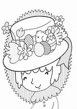 Easter Bonnet Coloring Page Pages sketch template