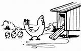 Chicken Coop Coloring Pages For Kids sketch template