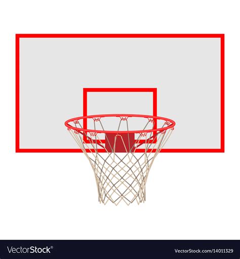 Basketball hoop on backboard isolated on white Vector Image