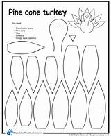 Pinecone turkey Pattern From Projectsforpreschoolerscom  Thanksgiving sketch template