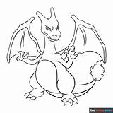 Charizard Coloring Page  Easy Drawing Guides sketch template
