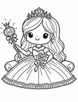 Cute Little Princess coloring Page  Download Print Or Color Online sketch template