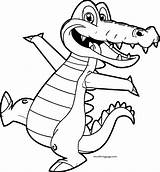 Crocodile Alligator Joy Coloring Page  Wecoloringpagecom sketch template