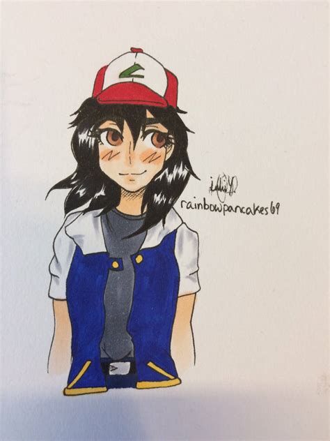 Genderbent Ash Ketchum by rainbowpancakes69 on DeviantArt