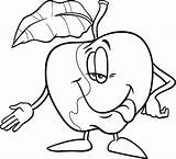 Funny Apple Coloring Page  Download Print Or Color Online For Free sketch template
