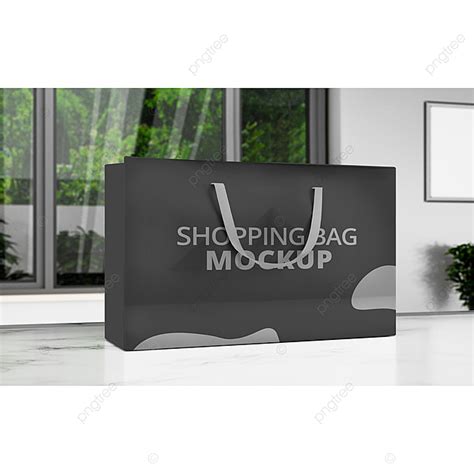 Black Shopping Bag Mockup Template Download on Pngtree