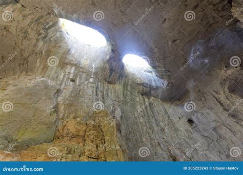 Prohodna Cave Known As God`s Eyes, Bulgaria Stock Image - Image of entrance, mysterious: 205223243