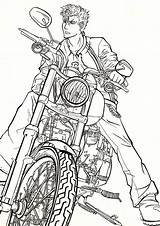Cool Boy On Motorcycle coloring Page  Download Print Or Color Online sketch template