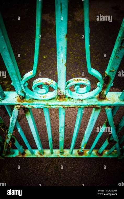 Rusty wrought iron gate hi-res stock photography and images - Alamy