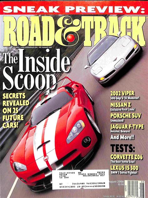 Road and Track, August 2000 - Magazine Back Issues