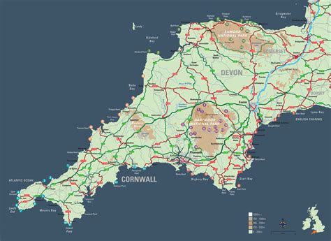 Map of the Viewpoint locations in Adam Burton’s Photographing Cornwall and Devon © fotovue – fotoVUE