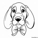 Basset Hound With A Bowtie Coloring Page  Pagescom sketch template