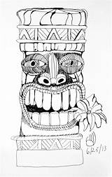 Tiki Totem Pole Coloring Pages Sketch Coloring Page sketch template
