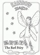 Ruby The Red Fairy sketch template