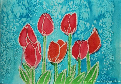 Wet on Wet watercolor flowers - sparklingbuds