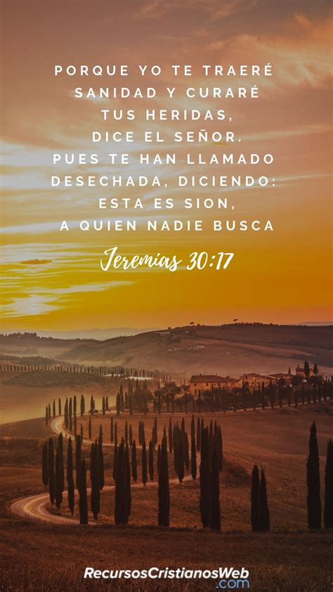 Versículos Bíblicos de Sanidad - Jeremías 30:17 (Textos Bíblicos). | Versículos bíblicos ...