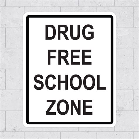 Drug Free School Zone | Drug Free Zone Signs | Sticker Genius