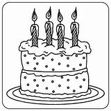 Birthday Cake Coloring Book For Kids Pages sketch template