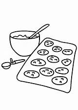 Coloring Page baking cookies  Free Printables Img 10967 sketch template