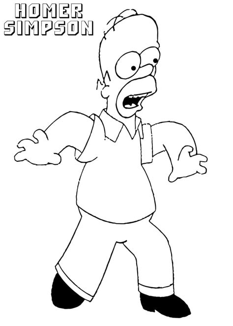 Free Printable Homer Simpson coloring page - Download, Print or Color Online for Free