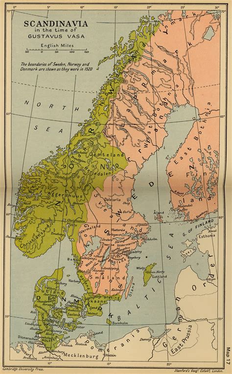 Map of Scandinavia 1523