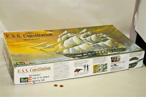 VINTAGE 1965 REVELL U.S.S. CONSTITUTION Plastic Model Kit H-398 "Old ...