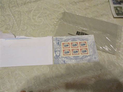 INVERTED JENNY STAMP SHEET WITH INFO SHEET ENVELOPE AND ORIGINAL ...