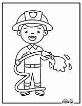 Firemen Coloring Pages Free PDF Printables  Simply Love sketch template