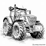 Realistic Tractor Coloring Pages  Free & Printable sketch template