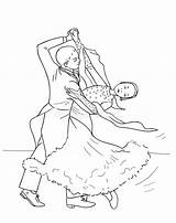 Young Couple Dance Slow Waltz In Ballroom Coloring Pages Stock Vector  sketch template