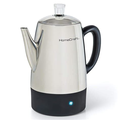 HomeCraft 10-Cup Stainless Steel Percolator with Keep Warm Function HCPC10SS - The Home Depot