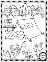 Free Camping Coloring Pages  Growing Play sketch template