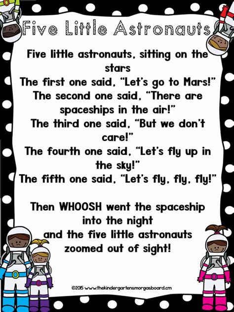 five little spacemen.pdf | Space lessons, Space classroom, Preschool songs