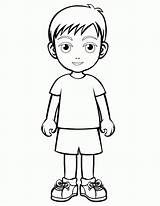 A Coloring Page Of Little Boy  Home sketch template
