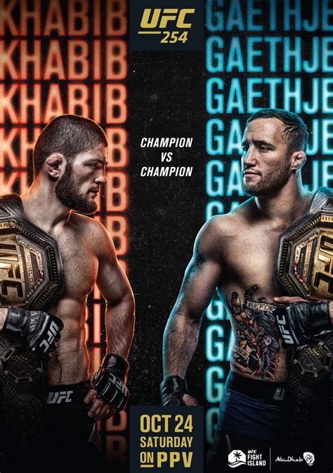 UFC 254 Khabib Nurmagomedov vs. Justin Gaethje Poster