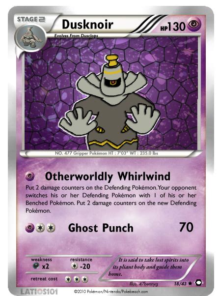 Dusknoir Card by 47bennyg on DeviantArt