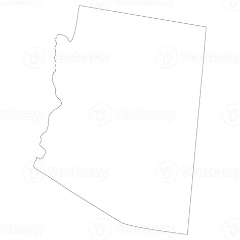 Arizona state map. US state of Arizona map. 35769109 PNG