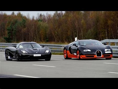 Koenigsegg Agera R vs Bugatti Veyron: High-speed oval | HorsepowerKings.com