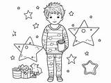 Holiday Pajama Party Coloring Page  sketch template