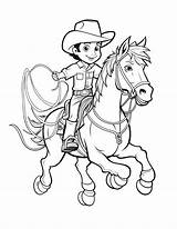 Free Printable Cowboy Coloring Pages sketch template