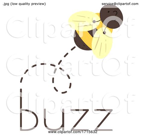 Bee Onomatopoeia Sound Buzz Illustration by BNP Design Studio #1715632