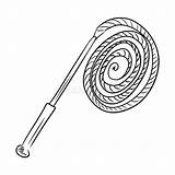 Leather Whip Knout In Black Isolated On White Background Hand Drawn  sketch template