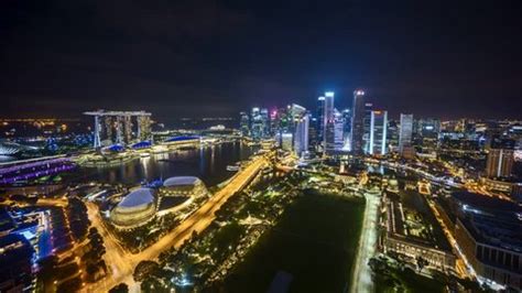 Beautiful Singapore Time Lapse Night View Stock Footage Video (100% ...