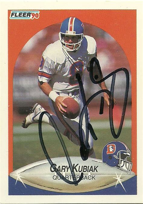 Kubiak, Gary | The Football Autograph Encyclopedia