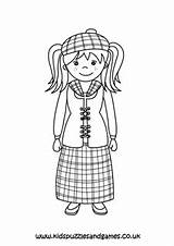 Scottish Man Colouring  Kids Puzzles And Games sketch template